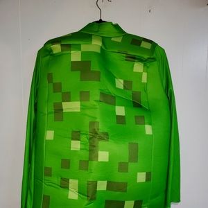 Minecraft Creeper Costume and Steve Costume boys large